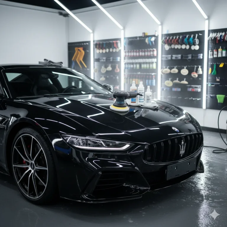 Car detailing in London including machine polishing, ceramic coating and deep interior cleaning.